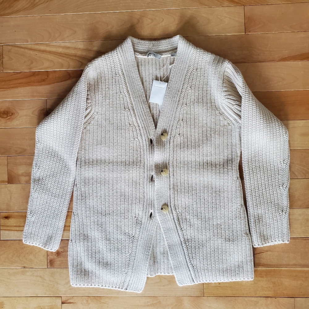Vince Ribbed Wool and Yak-blend Cardigan